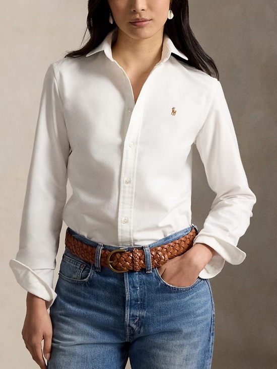 Ralph Lauren Tops - Ralph Lauren White Slim Fit Oxford Shirt